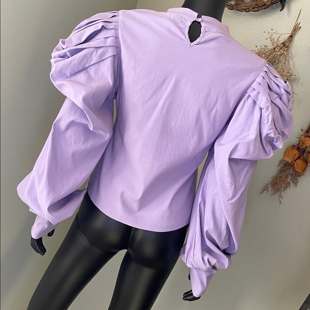 WHY DRESS Lavender PrincessCore Ruffled Sleeve Women's Top - Picture 7 of 11